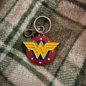 Wonder Woman Enamel Keychain - Yellow, Red & Blue